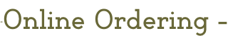 “Online Ordering -